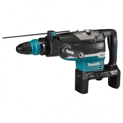 Makita 80V Max (40Vx2) BRUSHLESS 52mm SDS Max Rotary Hammer Kit - Includes 2 x 5.0Ah Battery, Dual Port Rapid Charger & Plastic Case