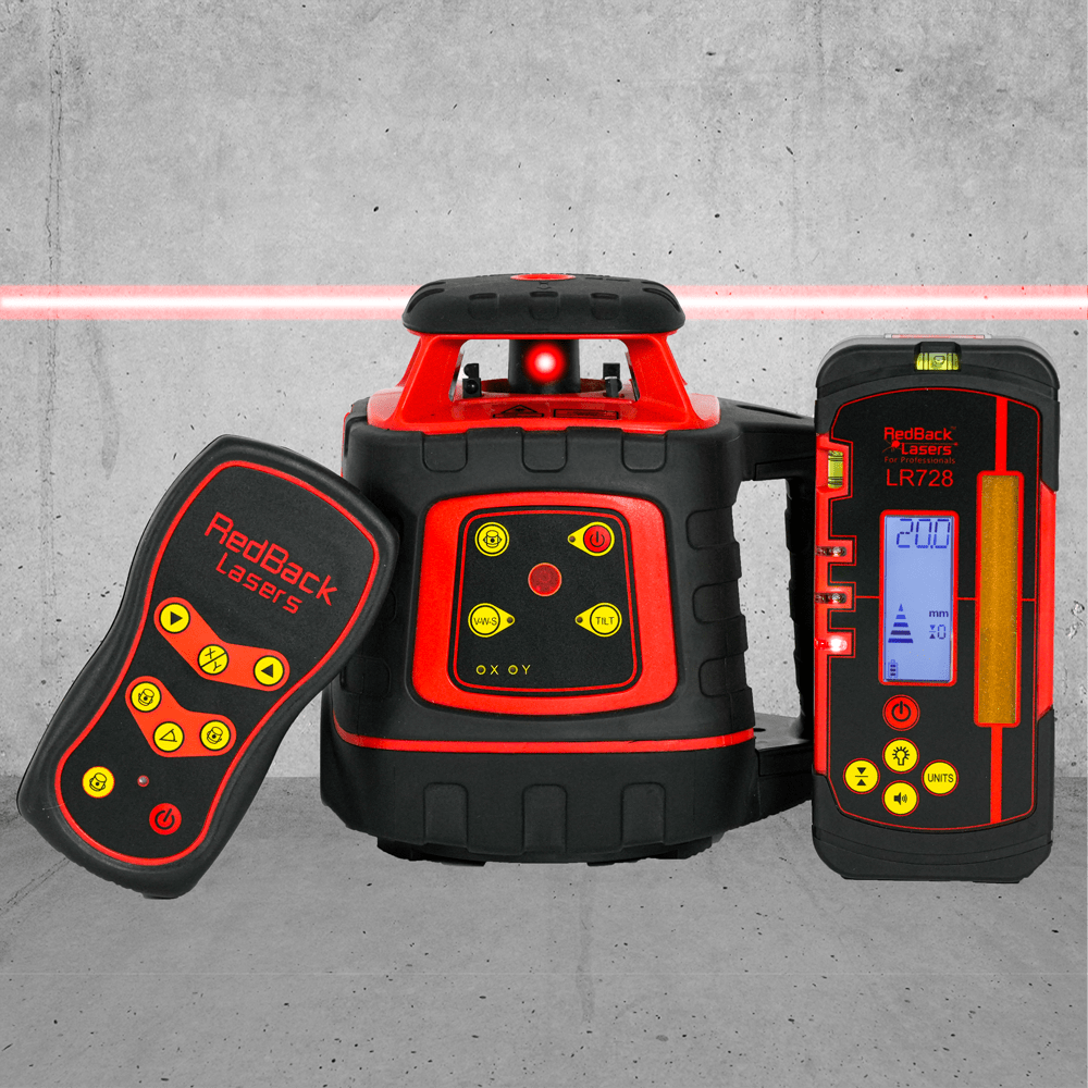 RedBack EL614S Self-Levelling Rotating Laser Level | Grade & 0.5mm Receiver