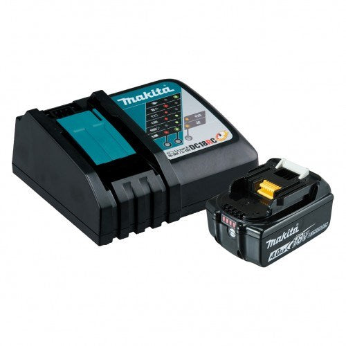 Makita 18V Single Port Rapid Battery Charger with 4.0Ah battery