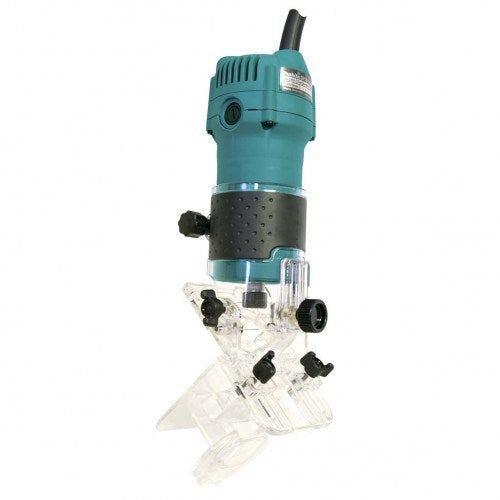 Makita 6.35mm (1/4") Laminate Trimmer, 530W, Clear tilt base