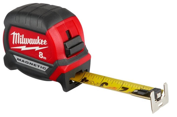 Milwaukee Compact Magnetic Tape Measure 8m