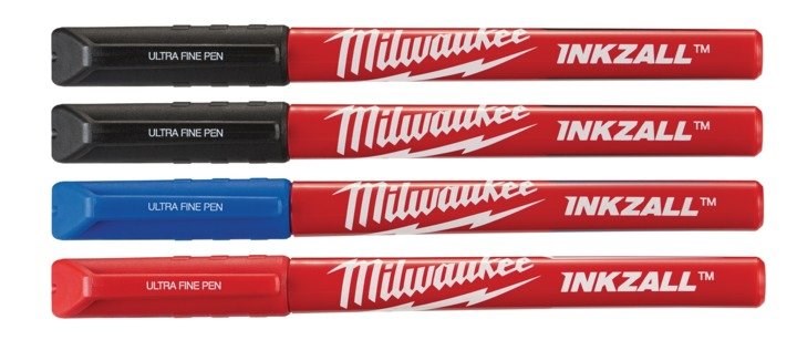 Milwaukee INKZALL? Ultra Fine Pt Pen Multi 4pk