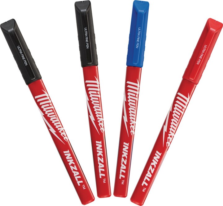 Milwaukee INKZALL? Ultra Fine Pt Pen Multi 4pk