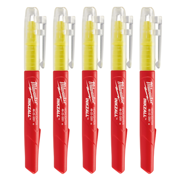 Milwaukee Inkzall Jobsite Highlight.Yellow 5pk