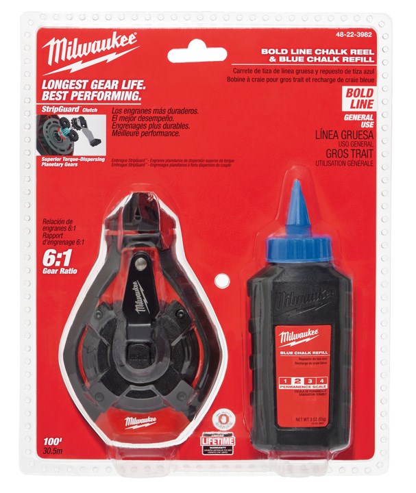 Milwaukee Bold Line Chalk Reel w Blue Chalk