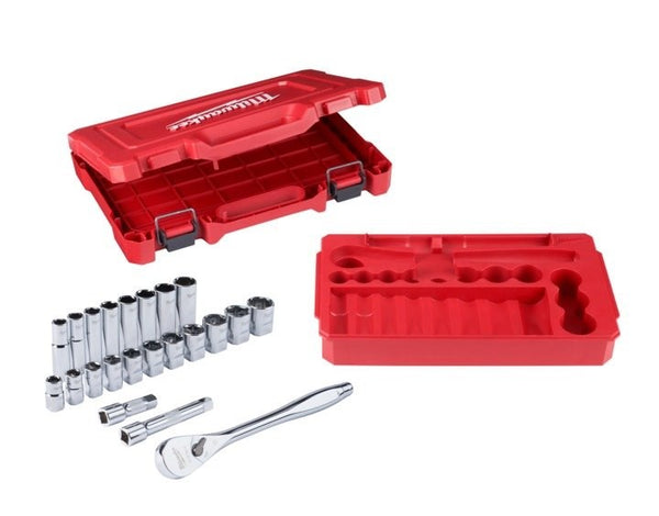 Milwaukee 1/2" Drive 22pc Ratchet & Socket Set SAE