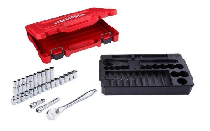 Milwaukee 1/2" Drive 28pc Ratchet & Socket Set Metric