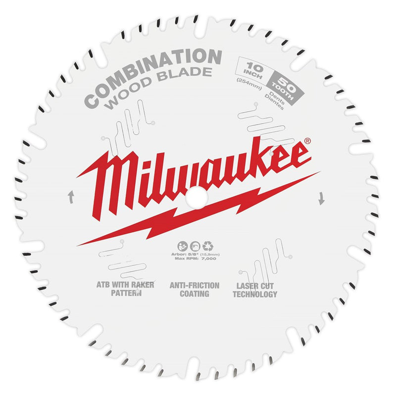 Milwaukee 10" 254mm 50T COMBINATION Blade