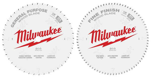 Milwaukee 12" 305mm 44T + 80T Two Pack Blade