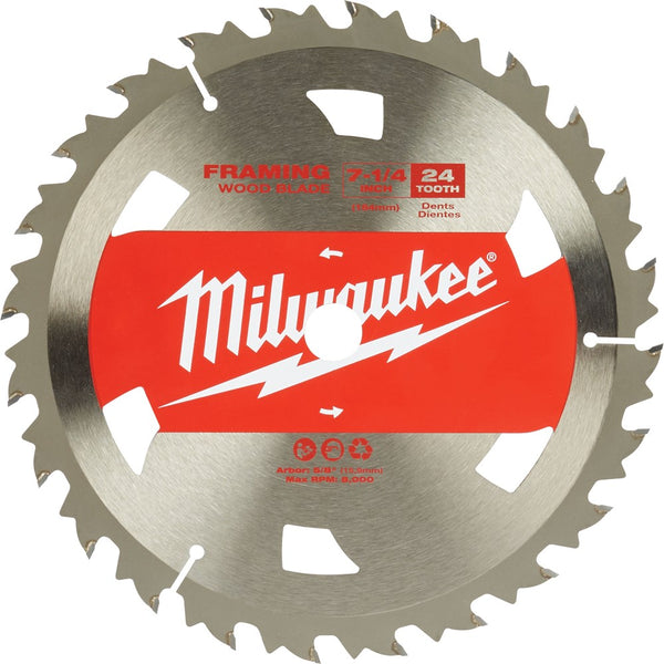 Milwaukee 7-1/4" 184mm 24T BASIC FRAMING Blade - Counter Box 10x1pc