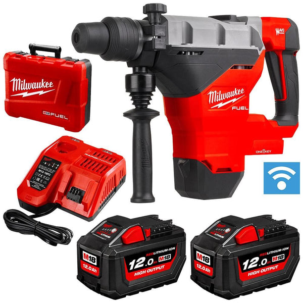 Milwaukee M18 FUEL? 44mm SDS Max Rotary Hammer with ONE-KEY? Kit (2x 12.0Ah, Case)