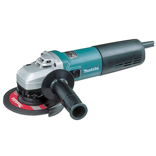 Makita 125mm (5") Angle Grinder, 1400W, Constant Speed Control, soft start, current limiter, SJS