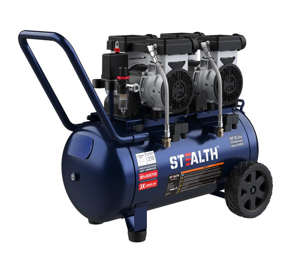 STEALTH AirBOSS 3HP 50L Ultra Quiet Oil-Free Air Compressor – 240V