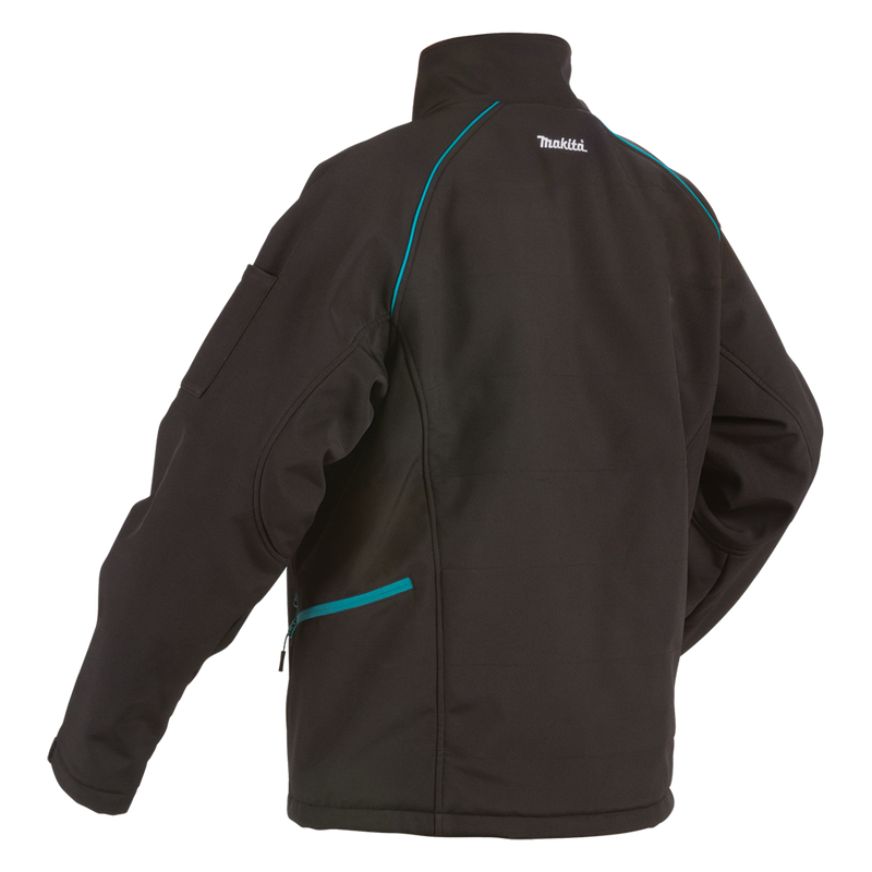 Makita 12V Max Black Heated Jacket (Medium) - Tool Only. Bonus 12v Max 1.5Ah Battery (BL1016) & Charger (DC10WD).