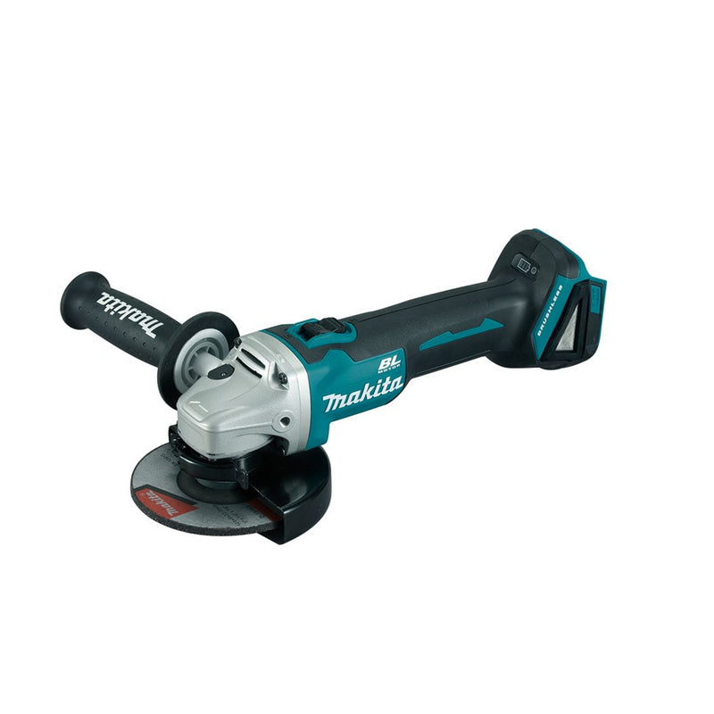 Makita 18V BRUSHLESS 125mm Angle Grinder, Slide Switch, Kick Back Detection - Tool Only