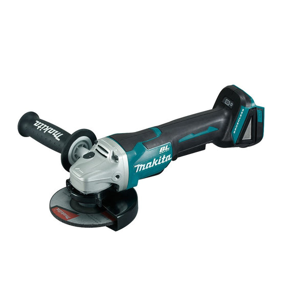 Makita 18V BRUSHLESS 125mm Angle Grinder, Paddle Switch, Kick Back Detection, Electric Brake - Tool Only