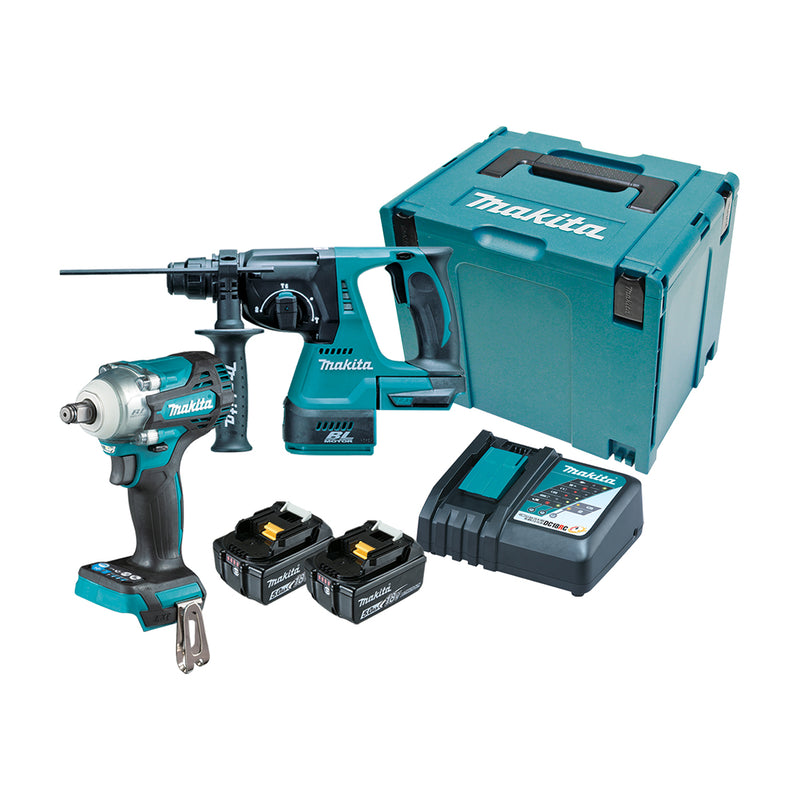 Makita 18V 5.0Ah Li-ion Cordless Brushless 2pc Combo Kit DLX2372TJ