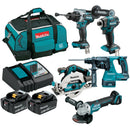 Makita 18V 5.0Ah Brushless Cordless 5 Piece Combo Kit - DLX5101TX1
Product Code: DLX5101TX1