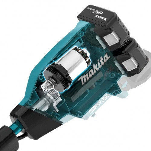 Makita 18Vx2 BRUSHLESS U-Handle Line Trimmer Kit - Includes 2 x 5.0Ah Batteries & Dual Port Rapid Charger