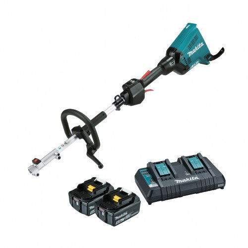 Makita 18Vx2 BRUSHLESS Multi-Function Powerhead Kit - Includes 2 x 5.0Ah Batteries & Dual Port Rapid Charger