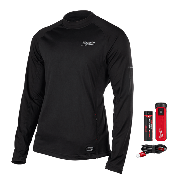 Milwaukee REDLITHIUM? USB Heated Base Layer Black - M