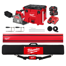 Milwaukee M18 FUEL? 165mm Track Saw Kit (2x 6.0Ah, Guide Rail, Clamps, Joiners, Bag, XL Packout Tool Box