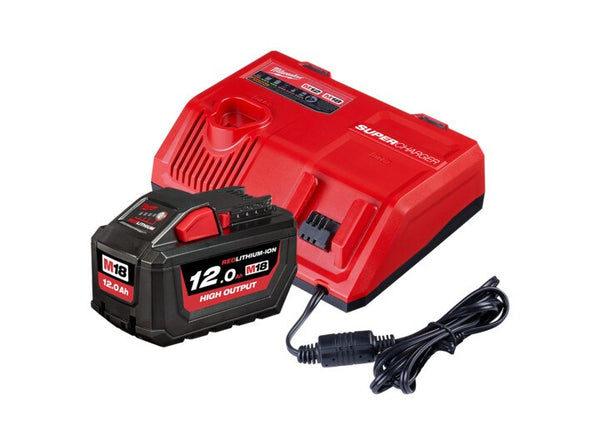 Milwaukee M18? REDLITHIUM?-ION HIGH OUTPUT? 12.0Ah Super Charger Starter Pack