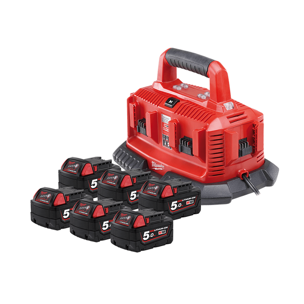 Milwaukee M18? REDLITHIUM?-ION 5.0Ah Six Bay Starter Pack