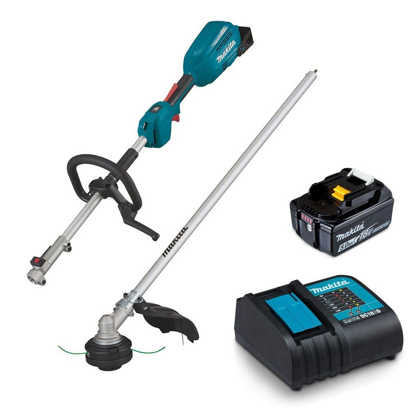 Makita 18V BRUSHLESS Multi-Function Powerhead & EM409MP Straight Shaft Brushcutter Attachment Kit
Includes: 1x 5.0Ah Battery & Charger