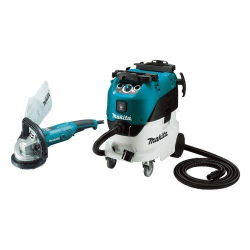 Makita 125mm (5") Concrete Planer (PC5000C) & 42L Wet/Dry M-Class Vacuum (VC4210MX2) Combo