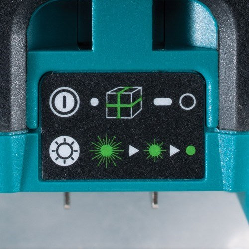 Makita 12V Max GREEN 3x 360? Line Laser (Lines - 4 Vertical, 4 Horizontal) - Includes 1 x 2.0Ah Battery, Charger & Carry Bag