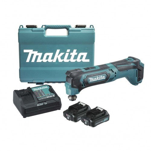 Makita 12V Max Multi-tool - Includes 2 x 2.0Ah Batteries, Rapid Charger & Case