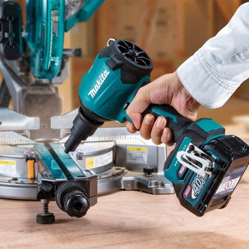 Makita 40V Max BRUSHLESS Dust Blower - Includes 1 x 2.5Ah Battery & Standard Single Port Charger & Tool Bag