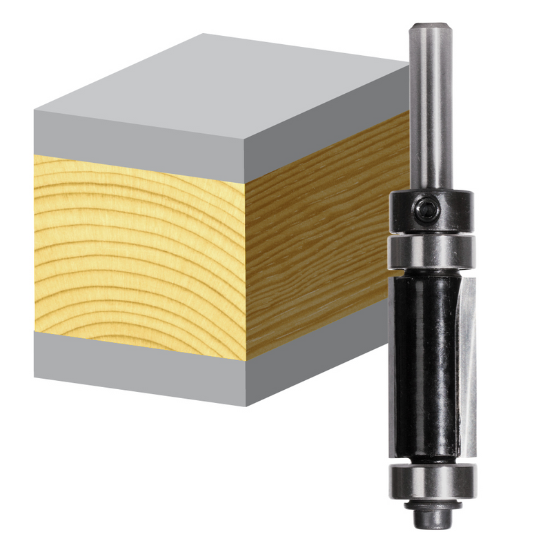 2 Flute – Flush Trimming Bit – Dual Bearing – Carbide Tipped - Toolup Australia