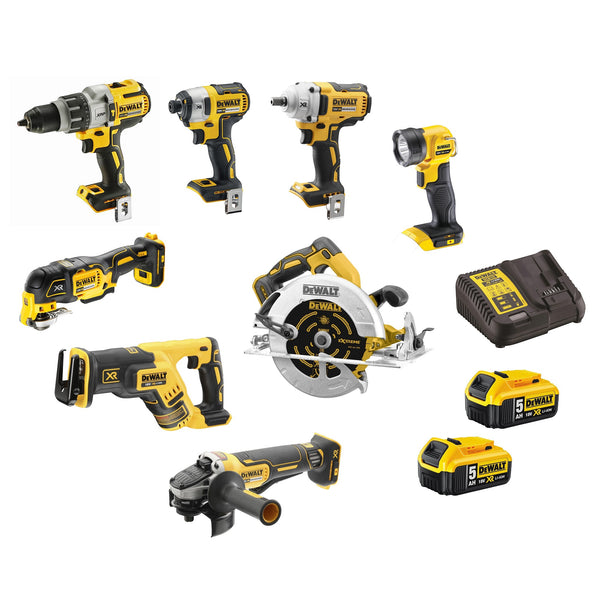 Dewalt 8-Piece 18V 5.0Ah XR Combo Kit DCZ898P2-XE - Toolup Australia