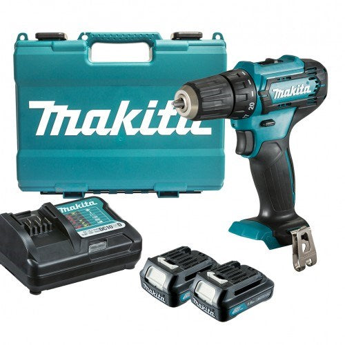 Makita 12V Max Driver Drill Kit - Includes 2 x 1.5Ah Batteries, Charger & Case