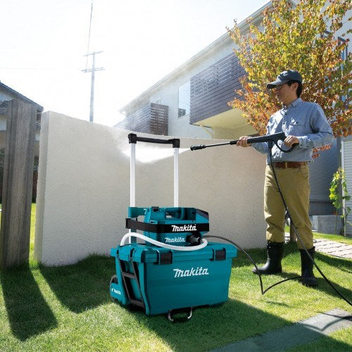 Makita 18Vx2 BRUSHLESS High Pressure Washer Kit - Includes 2 x 5.0Ah Batteries & Dual Port Rapid Charger