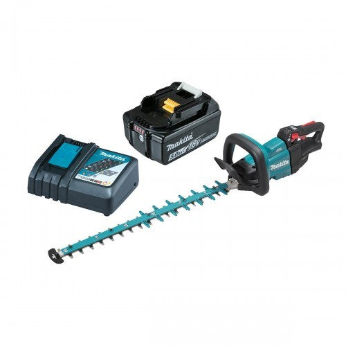 Makita 18V BRUSHLESS 600mm Hedge Trimmer Kit - Includes 5.0Ah Battery & Rapid Charger