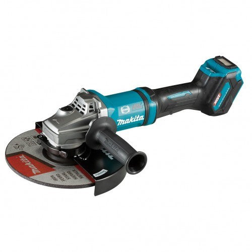 Makita 40V Max BRUSHLESS 230mm (9") Angle Grinder Kit - Includes 2 x 4.0Ah Batteries, Single Port Rapid Charger & Plastic Case