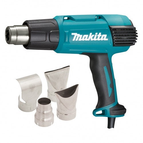 Makita 50-650 Variable Degree Heat Gun, 2,000W, with 4 piece nozzle set