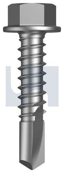 Bimetal- Grade 316 Stainless Metal Std Hex Head SDS 12-14X25