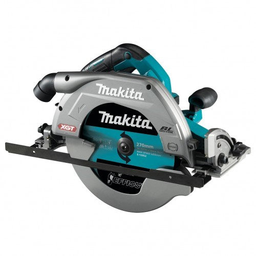 Makita 40V Max BRUSHLESS AWS* 270mm (10-5/8") Circular Saw Kit, Guide Rail Compatible Saw Base - Includes 2 x 5.0Ah Batteries &  Rapid Charger
*AWS Receiver sold separately (198901-5)