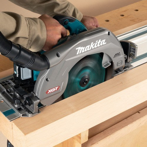 Makita 40V Max BRUSHLESS AWS* 270mm (10-5/8") Circular Saw Kit, Guide Rail Compatible Saw Base - Includes 2 x 5.0Ah Batteries &  Rapid Charger
*AWS Receiver sold separately (198901-5)