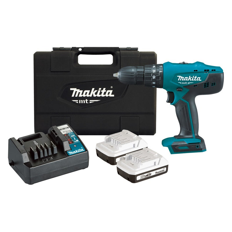 Makita MT Series 18V Mobile Hammer Driver Drill, 2 X 2.0Ah Battery (BL1820G) and Charger (DC18WB)