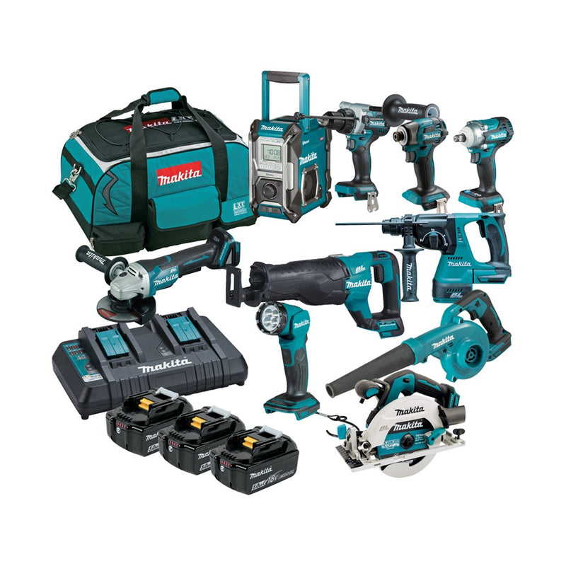 Makita 18V Brushless Cordless 10 Piece Combo Kit - DLX1059TX1 - Toolup Australia