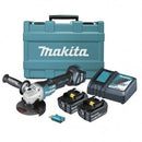 Makita 18V BRUSHLESS AWS 125mm Variable Speed Paddle Switch Brake Angle Grinder Kit - Includes 2 x 5.0Ah Batteries - Toolup Australia