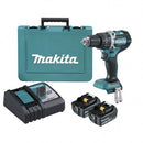Makita 18V COMPACT BRUSHLESS Heavy Duty Hammer Driver Drill Kit - Includes 2 x 5.0Ah Batteries, Rapid Charger & Carry Case - Toolup Australia