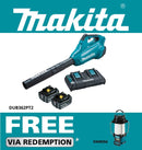 Makita 18Vx2 BRUSHLESS Turbo Blower Kit - Includes 2 x 5.0Ah Batteries & Dual Port Rapid Charger - Toolup Australia