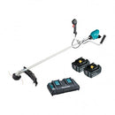 Makita 18Vx2 BRUSHLESS U-Handle Line Trimmer Kit - Includes 2 x 6.0Ah Batteries & Dual Port Rapid Charger - Toolup Australia