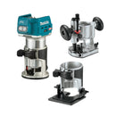 Makita 40V Max BRUSHLESS AWS* Laminate Trimmer, includes plunge base and tilt base - Tool Only *AWS Receiver sold separately (198901-5) - Toolup Australia